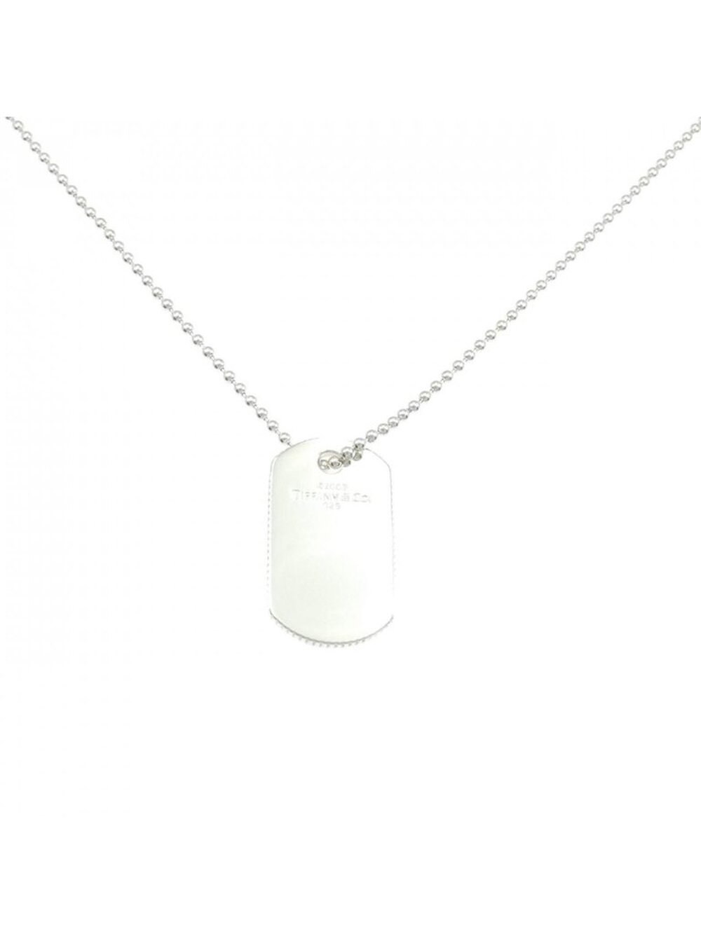 Tiffany & Co Coin Edge Dog Tag Necklace